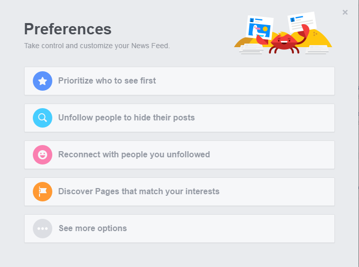 Changes to Facebook Preferences